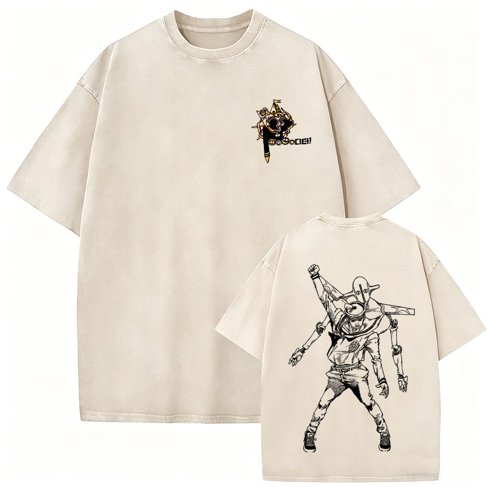 Jojo Anime Merchandise - Gewassen Vintage Anime Jojo Bizarre Adventure